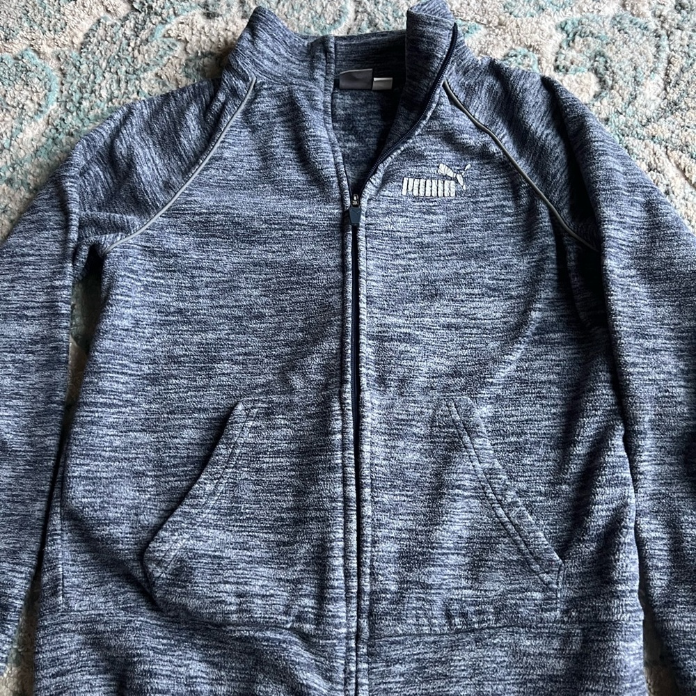 Puma Kids Heathered Gray Jacket